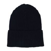 Men's Cuffed Ribbed Beanie BLACK view