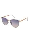 Women's Oval Metal Sunglasses WHITE view