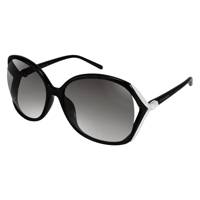 Glamour Vented Stone Round Sunglasses BLACK view