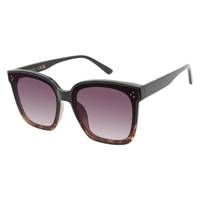 Women's Large Square Sunglasses BLACK MULTI view