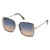 Women's Square Enml Vent Sunglasses BLACK METAL view