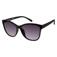 Women's Mid Sized Cat Eye Sunglasses BLACK view