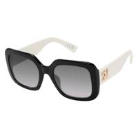 Women's Large Square Sunglasses BLACK/WHITE view