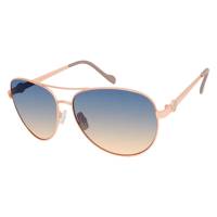 Women's Metal Aviator Sunglasses ROSE GOLD/NUDE view