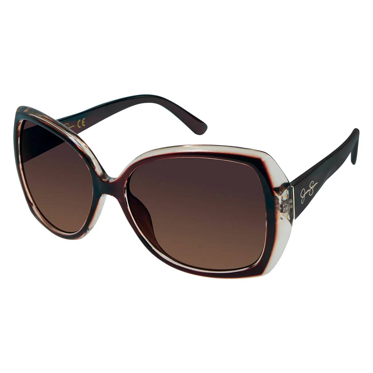 Jessica Simpson Women's Os Cut Xtl Geo Glam Pls Sunglasses
