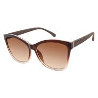 Women's Rectangular Cat Sunglasses BROWN/NUDE view
