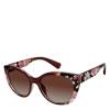 Women's Floral Cat Eye Sunglasses BROWN view