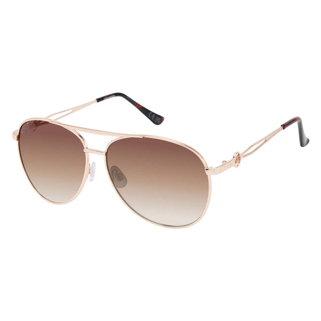 Tahari Women's Square Metal Trim Sunglasses