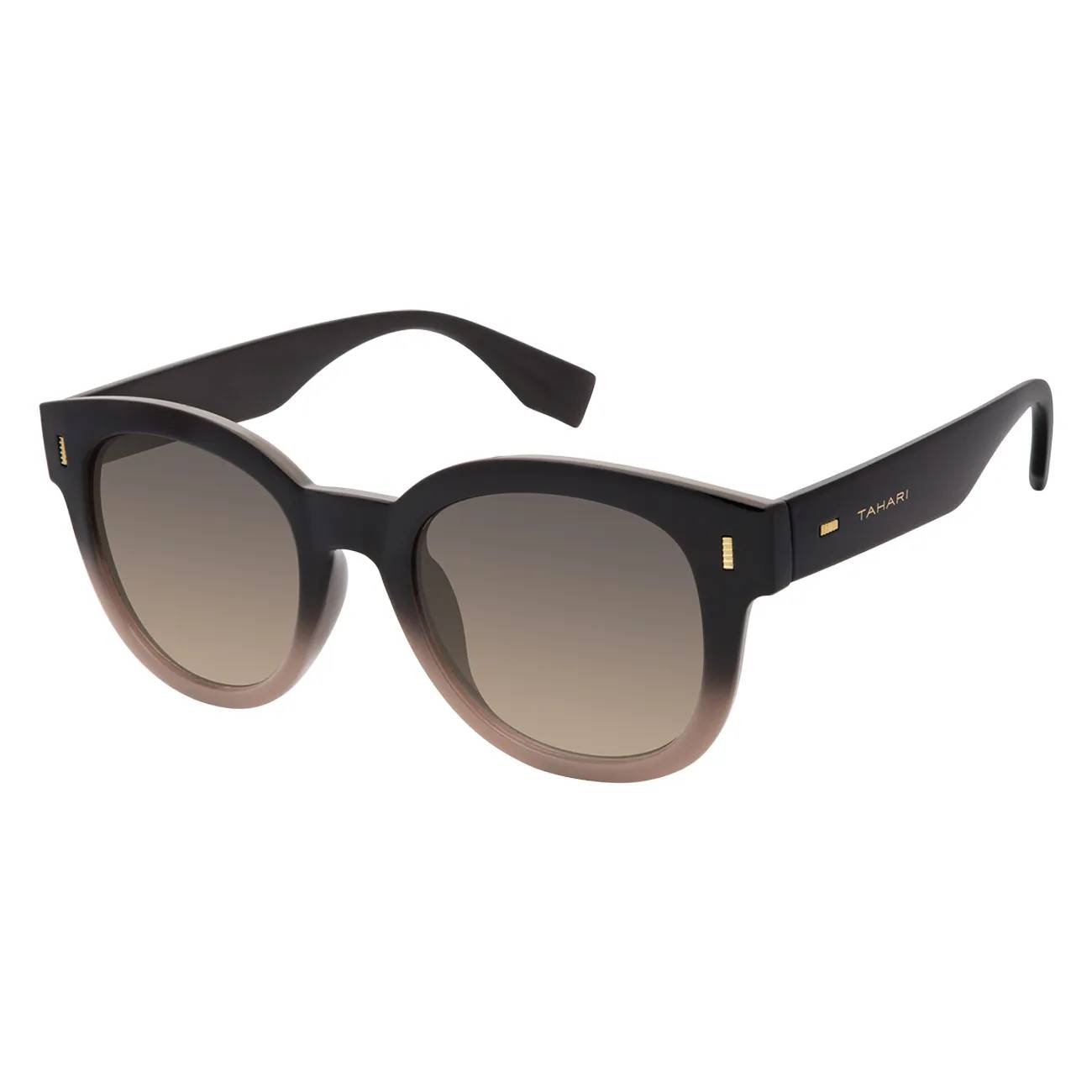 Tahari Women's Retro Round Tapered Temples Sunglasses