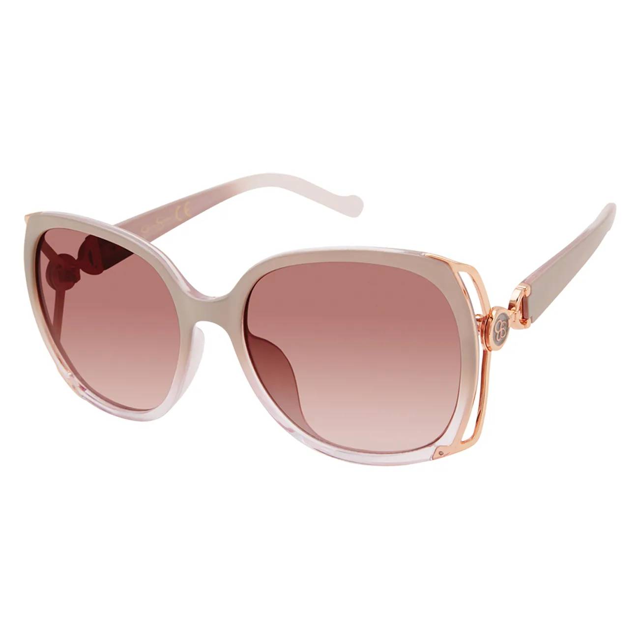 Jessica Simpson Women's Squre Glam Metal Vent Sunglasses