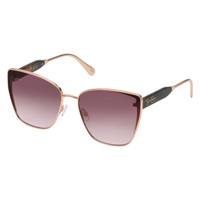 Women's Large Angular Square Cat-Eye Sunglasses ROSE GOLD/TORTOISE view