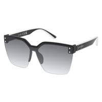Women's Semi Rimless Sport Shield Sunglasses OFF WHITE view