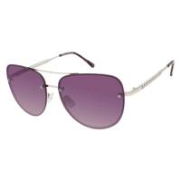 Women's Back Frame Aviator Sunglasses SILVER MIXED view