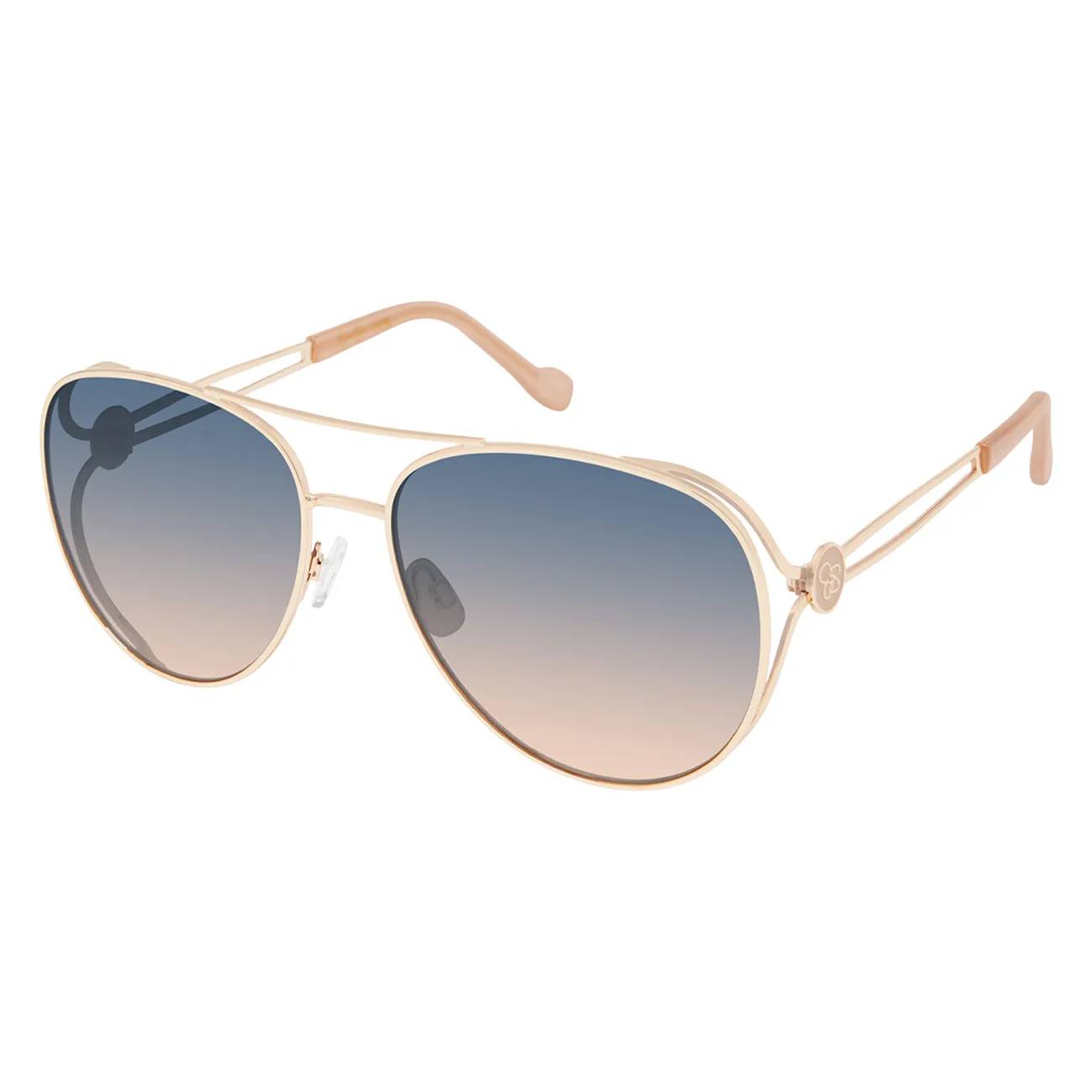 Jessica Simpson Women's Aviator Vented Multi Gold Nude