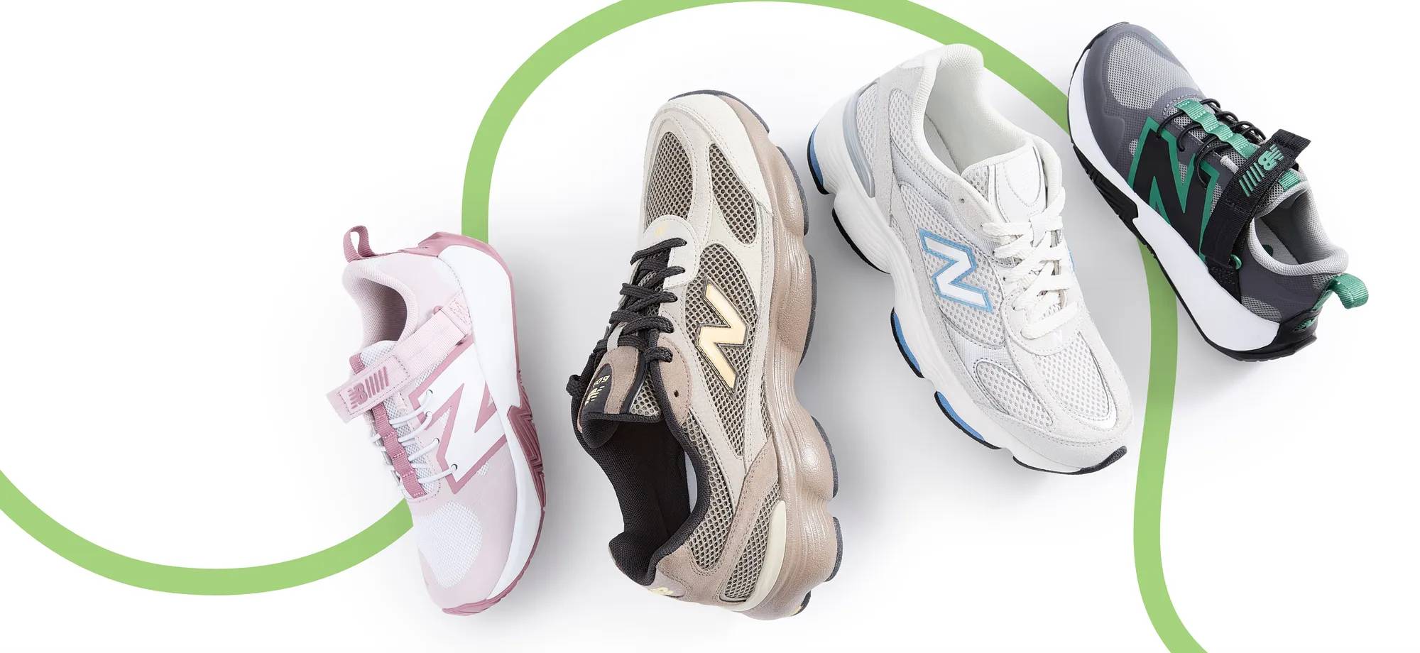 Assortment of New Balance sneakers