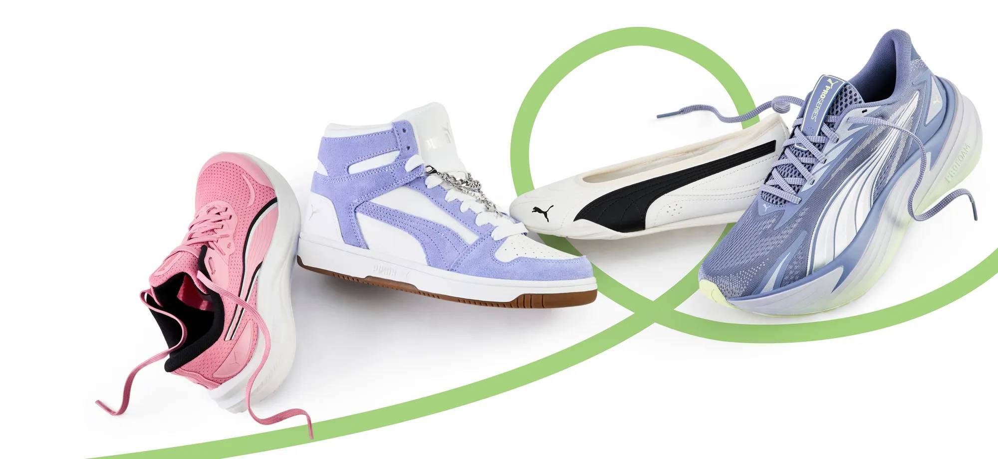 Assortment of PUMA sneakers
