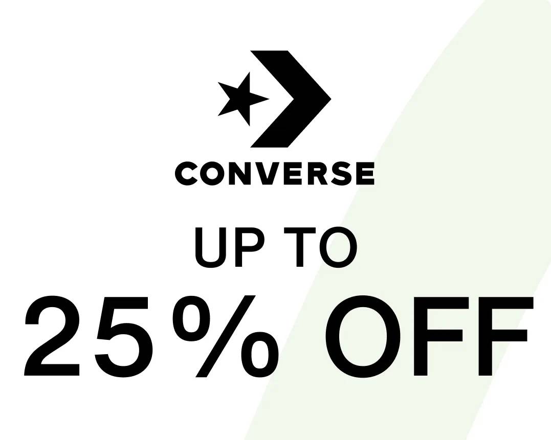 up to 25% off Converse