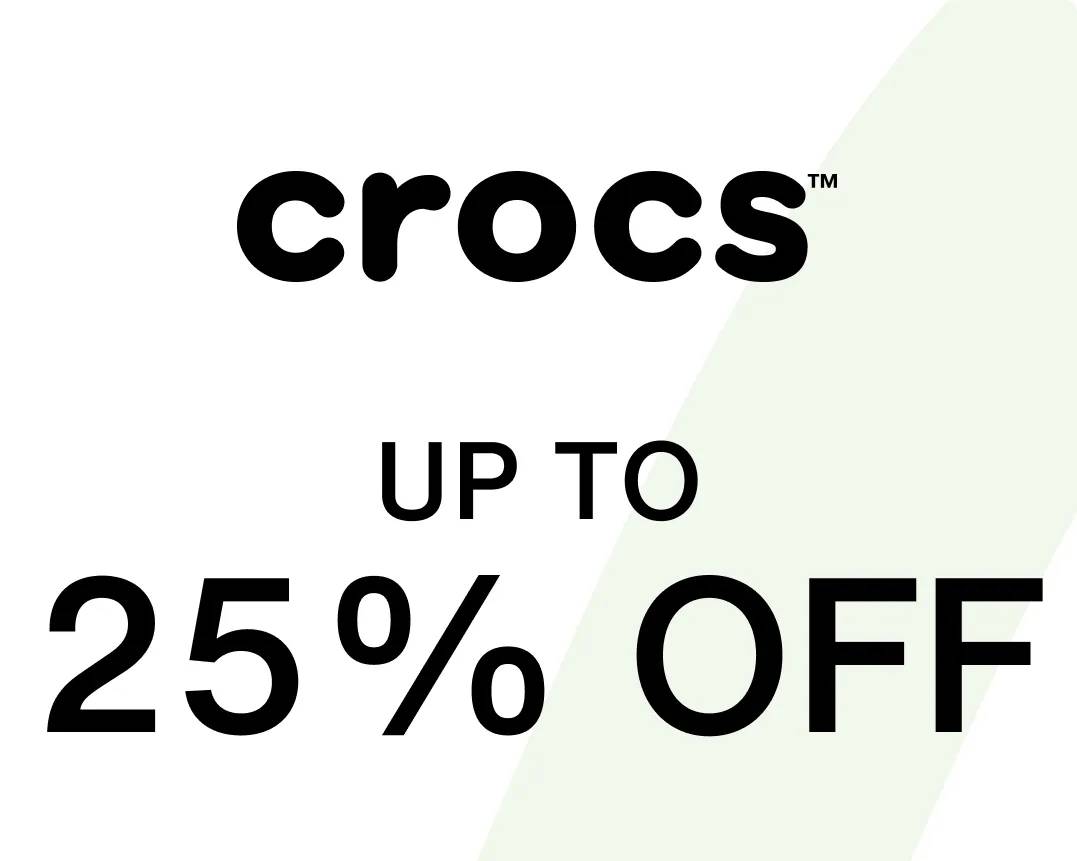 Up to 25% off Crocs