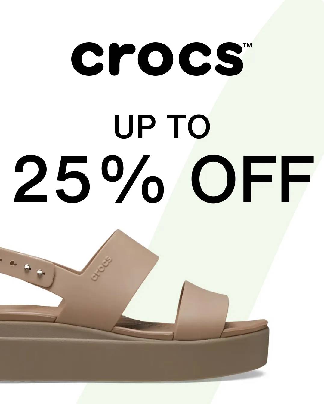 Shop 25% off Crocs