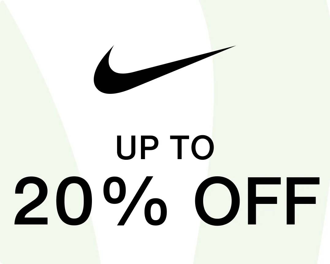 Up to 20% off Nike