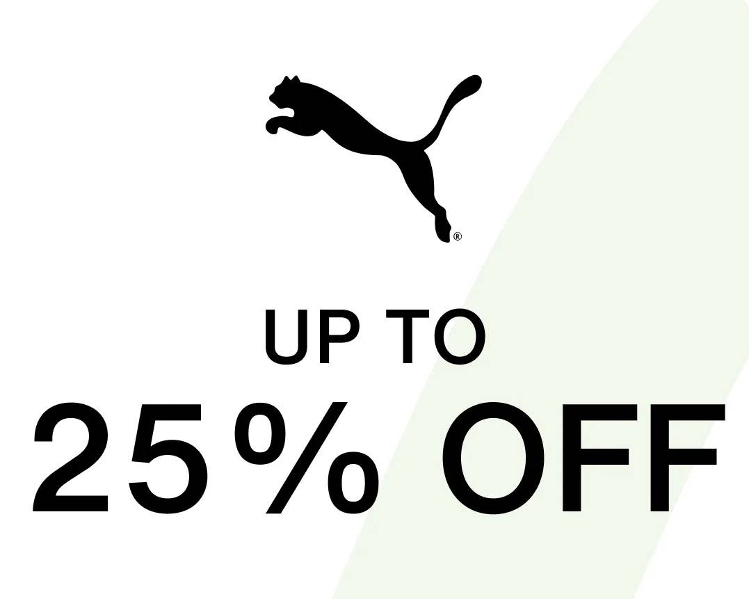 Up to 25% off Puma