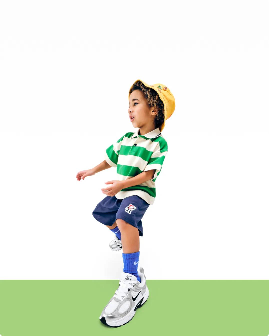 a toddler wearing back to school shoes