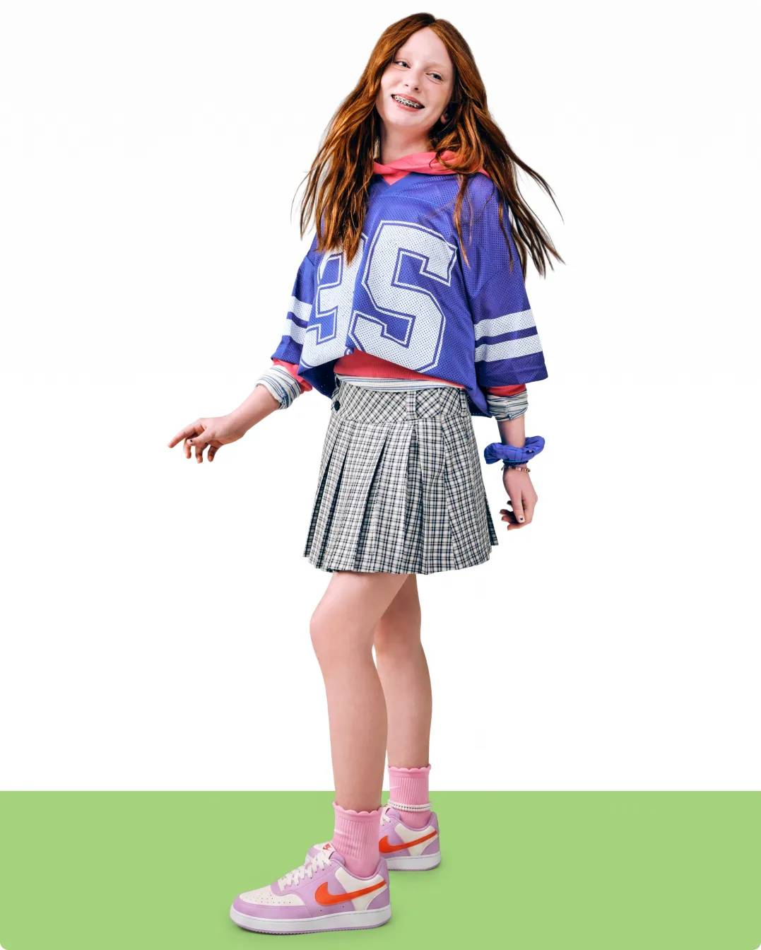 A young adult wearing fashion sneaker for back to school
