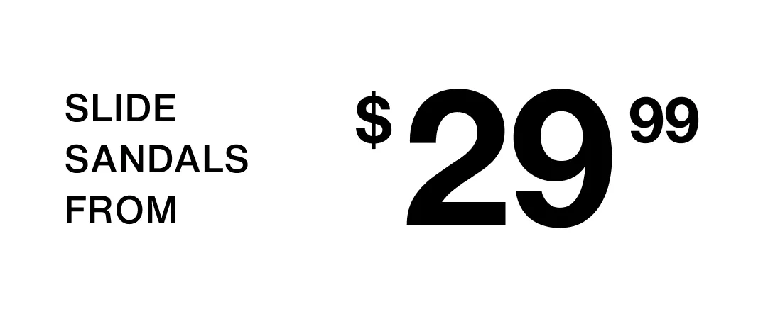 kids' slide sandals from $29.99