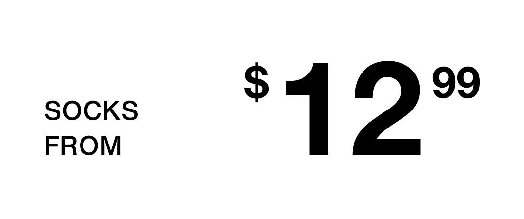 kids' socks starting at $12.99