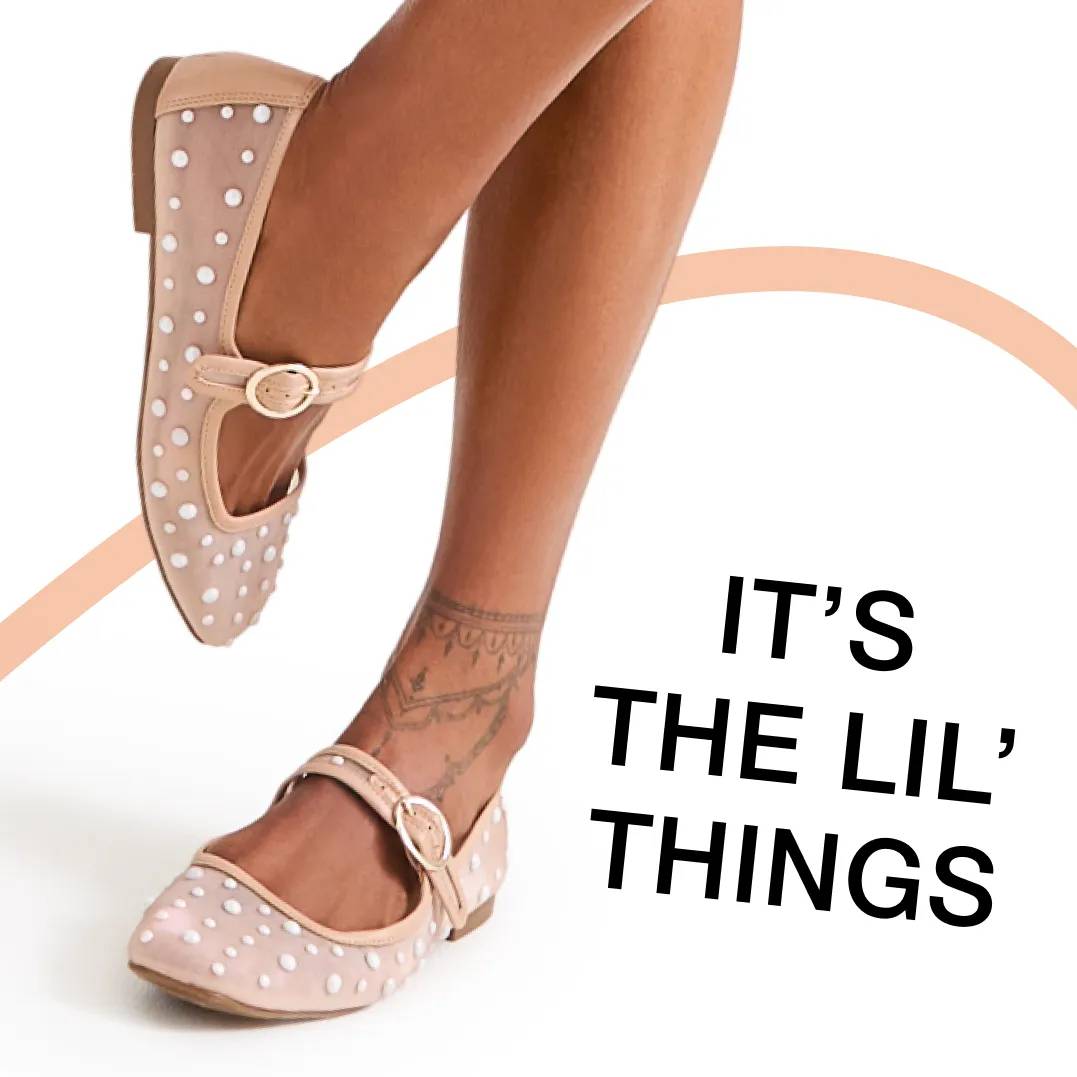 Shop shoes with summer details | pink ballet with pearls