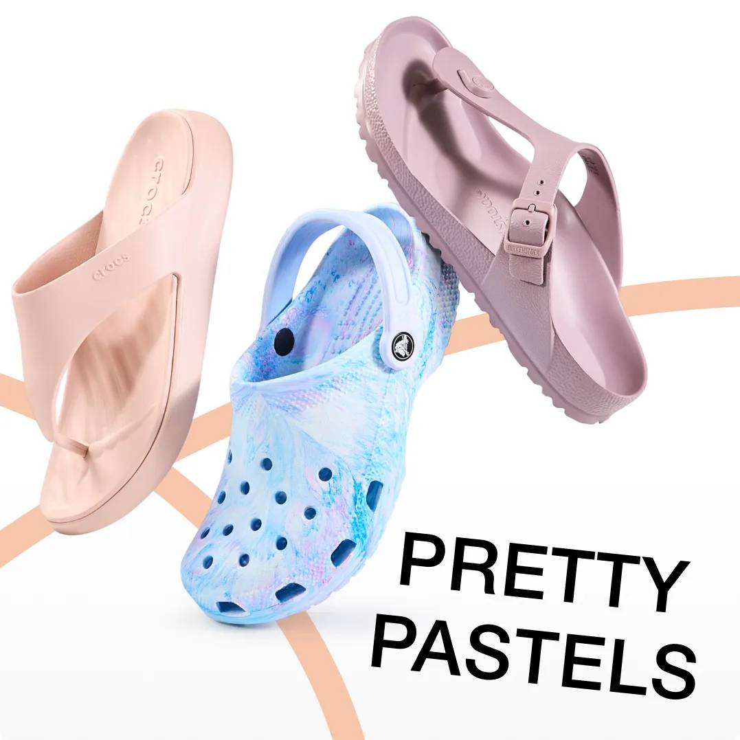 shop pretty pastel summer sandals