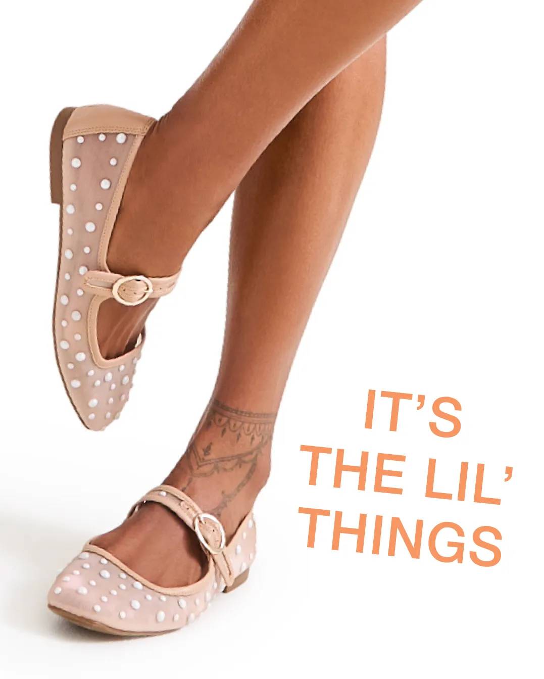 Shop shoes with summer details | pink ballet with pearls