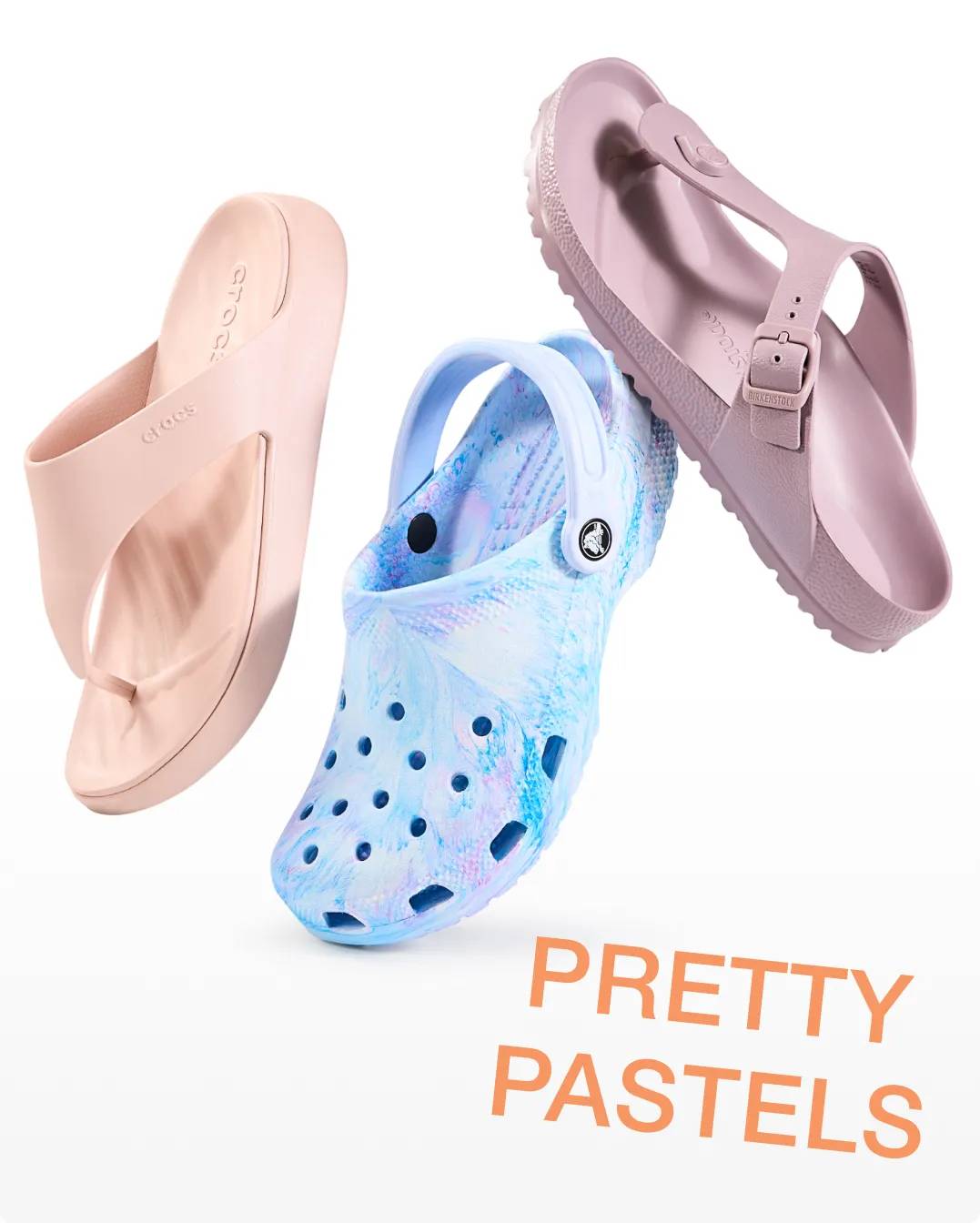 shop pretty pastel summer sandals