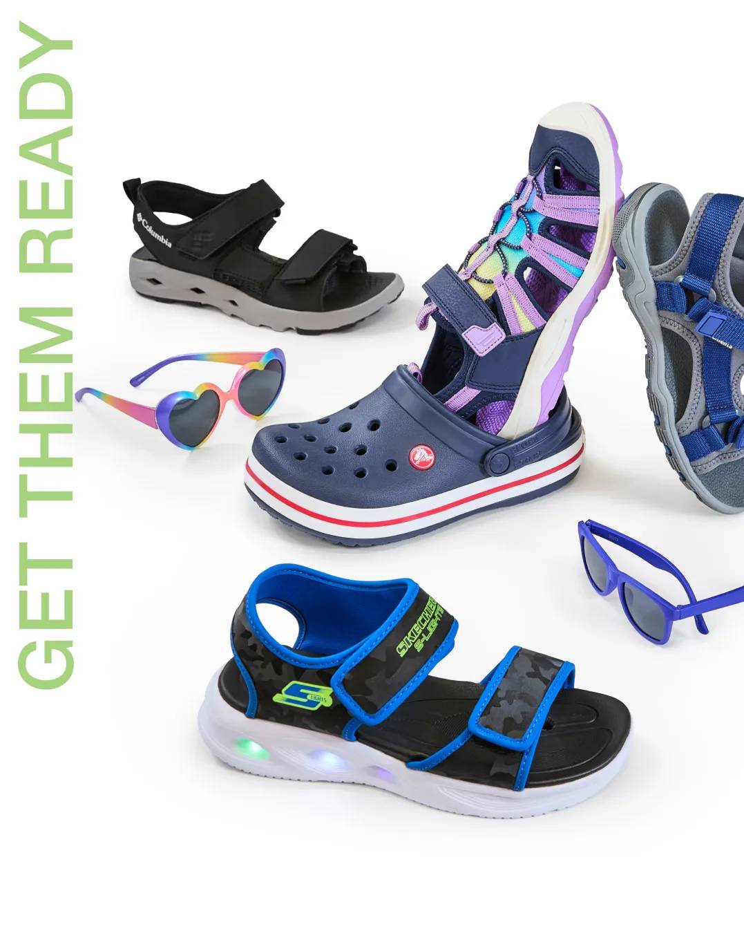 Kids' sandals and Crocs