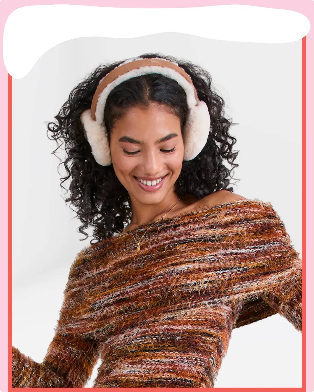 Woman wearing earmuffs