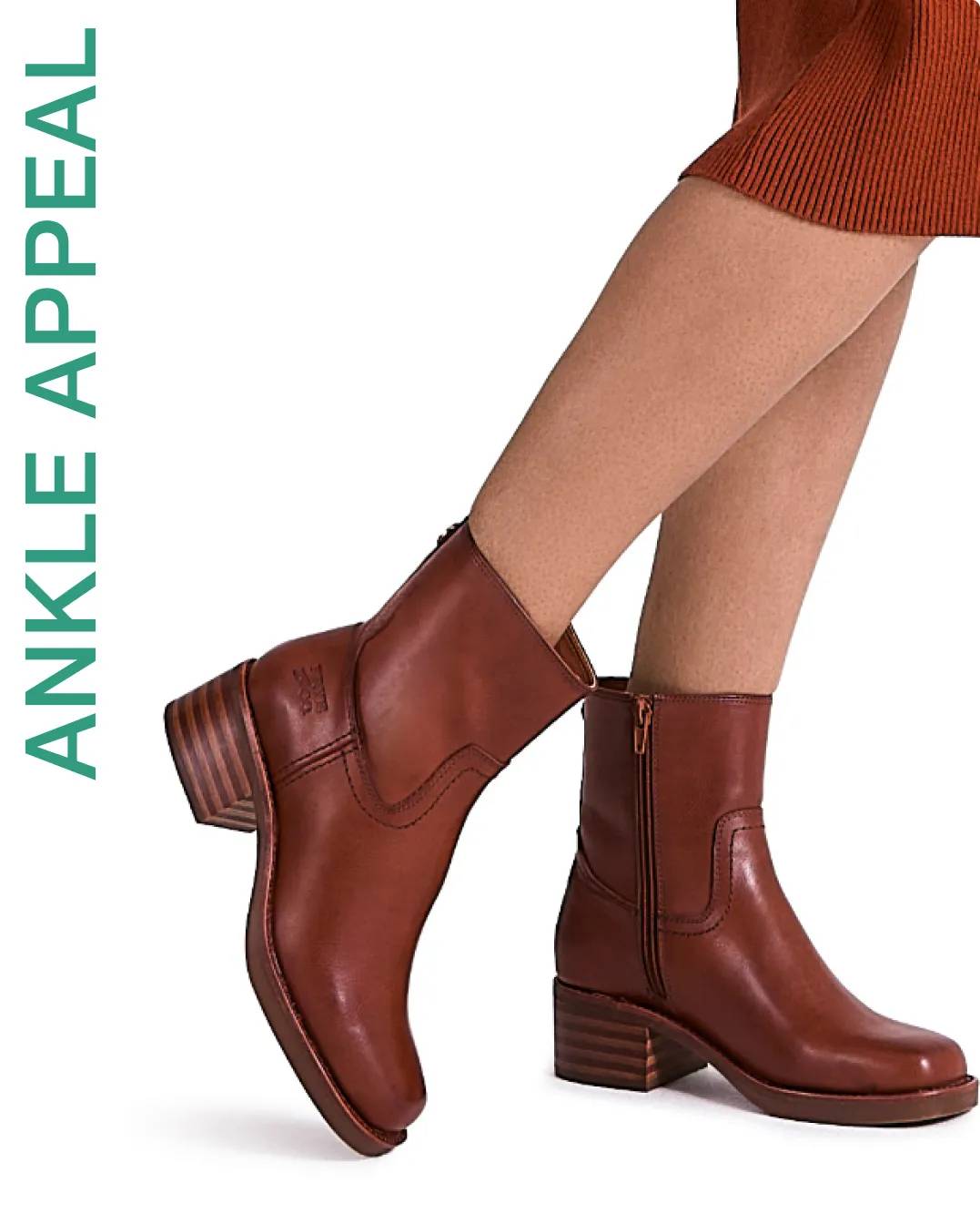 Brown ankle booties
