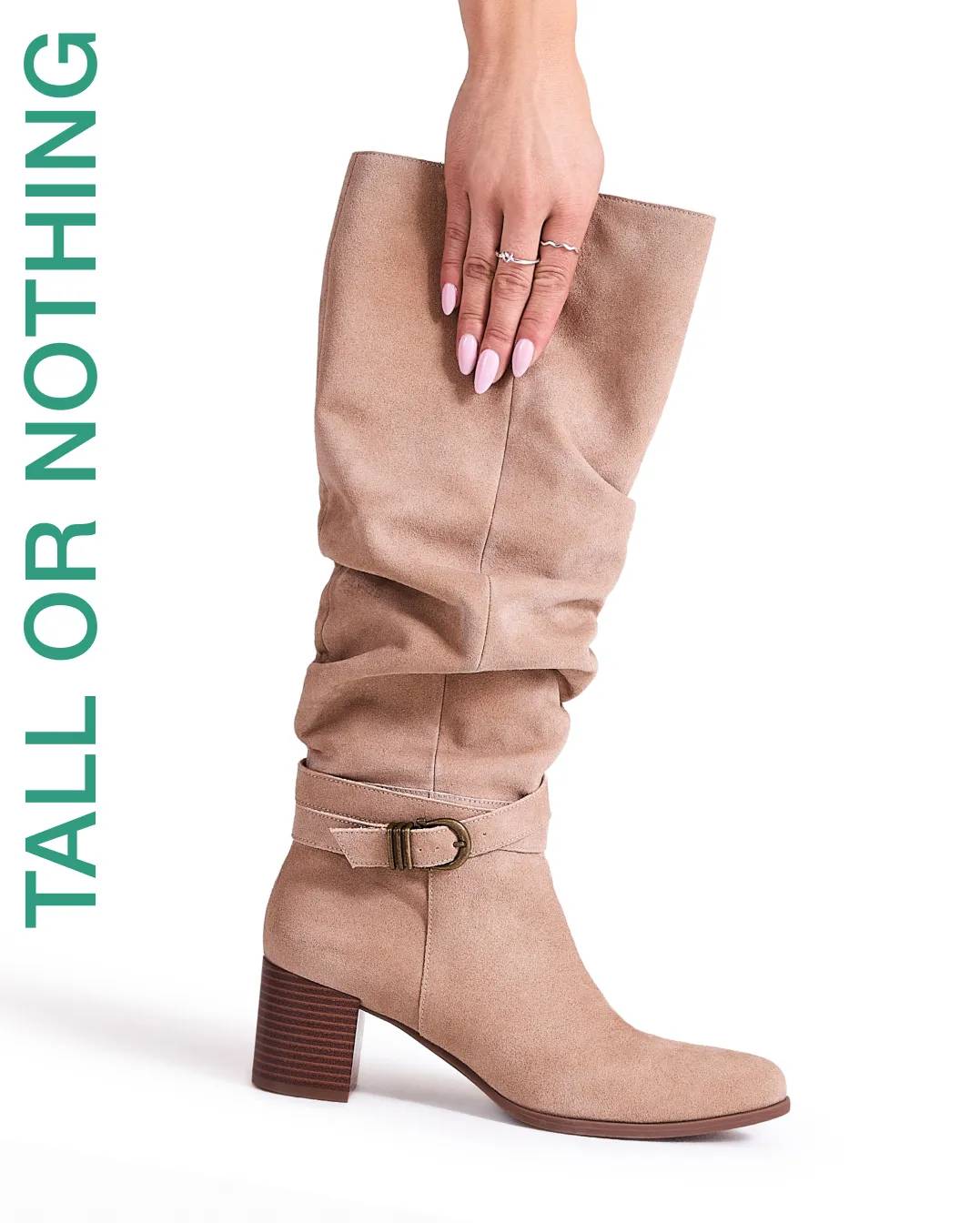 beige tall boots