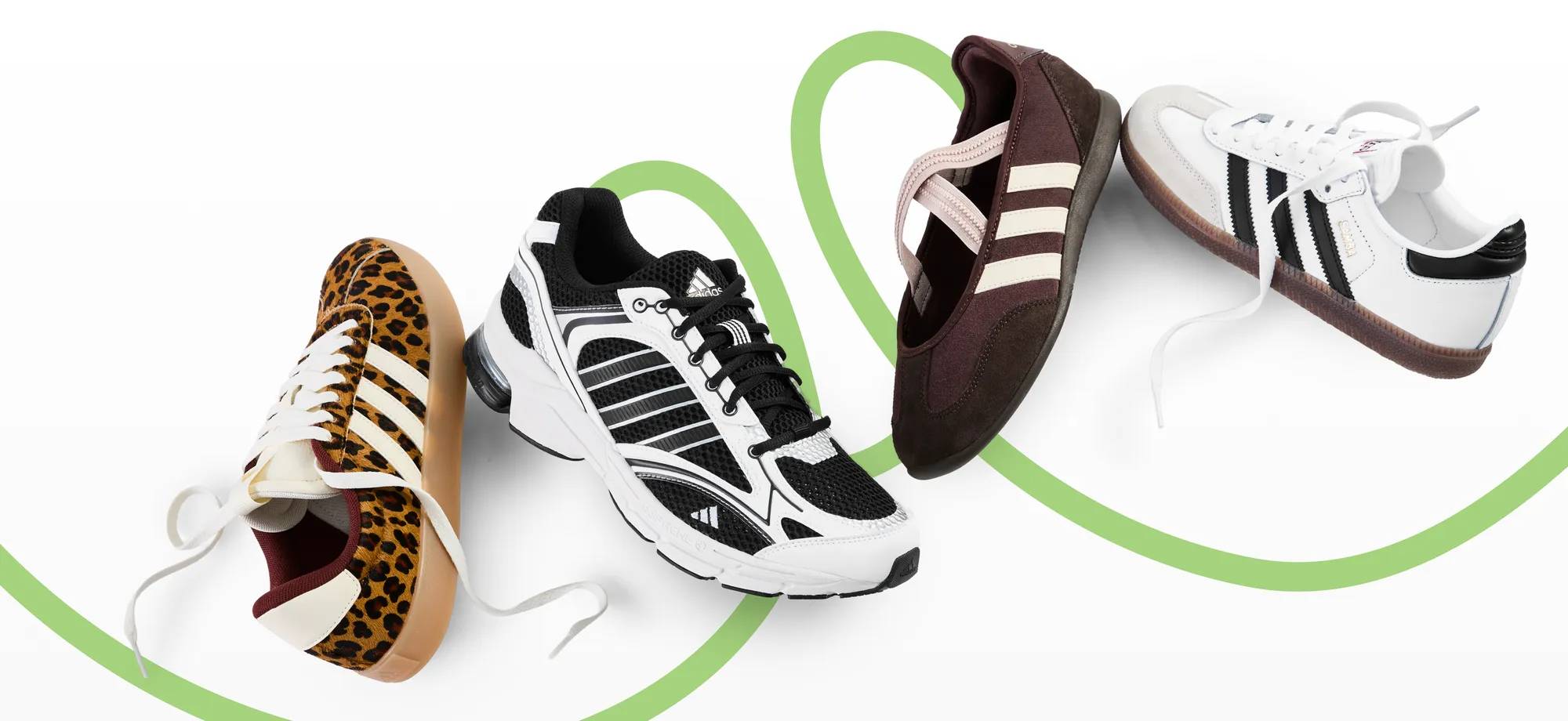 Assortment of adidas sneakers