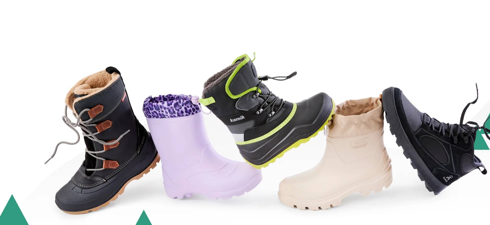 Assortment of Kamik boots