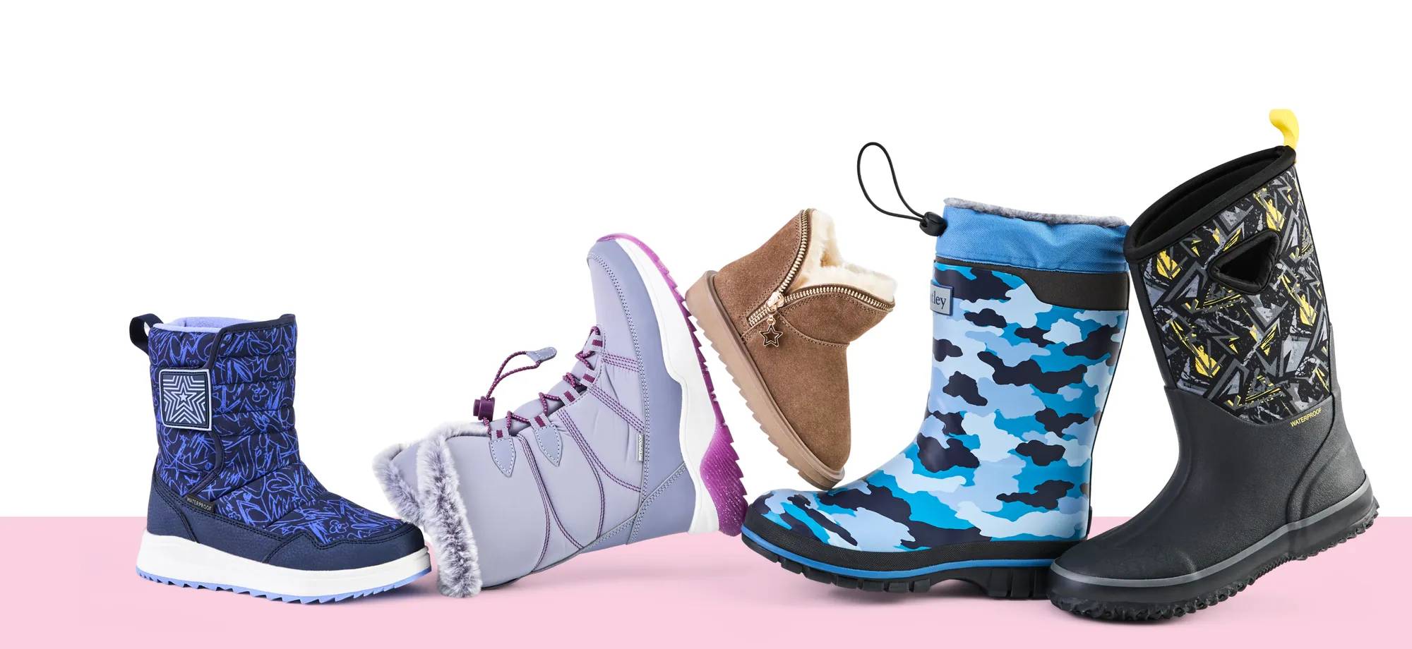 Winter is coming | shop kids' boots | 5 different kids' boots in various colours