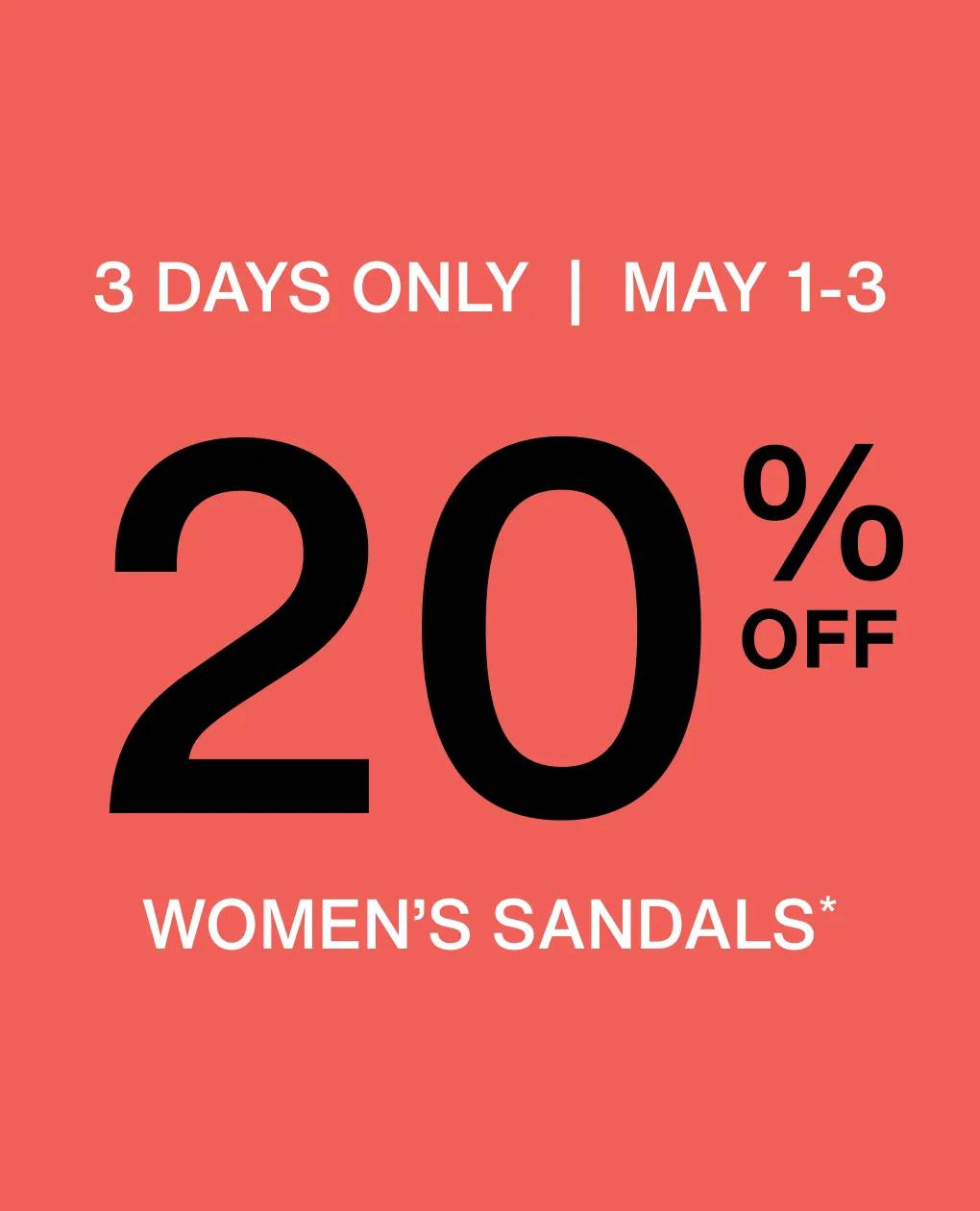 Shop up to 20% off Women's Sandals