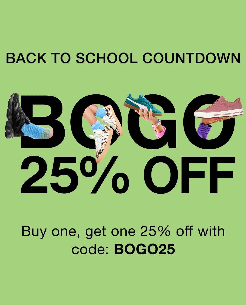 back to school countdown | BOGO 25% off | buy one get one 25% off with code: BOGO25