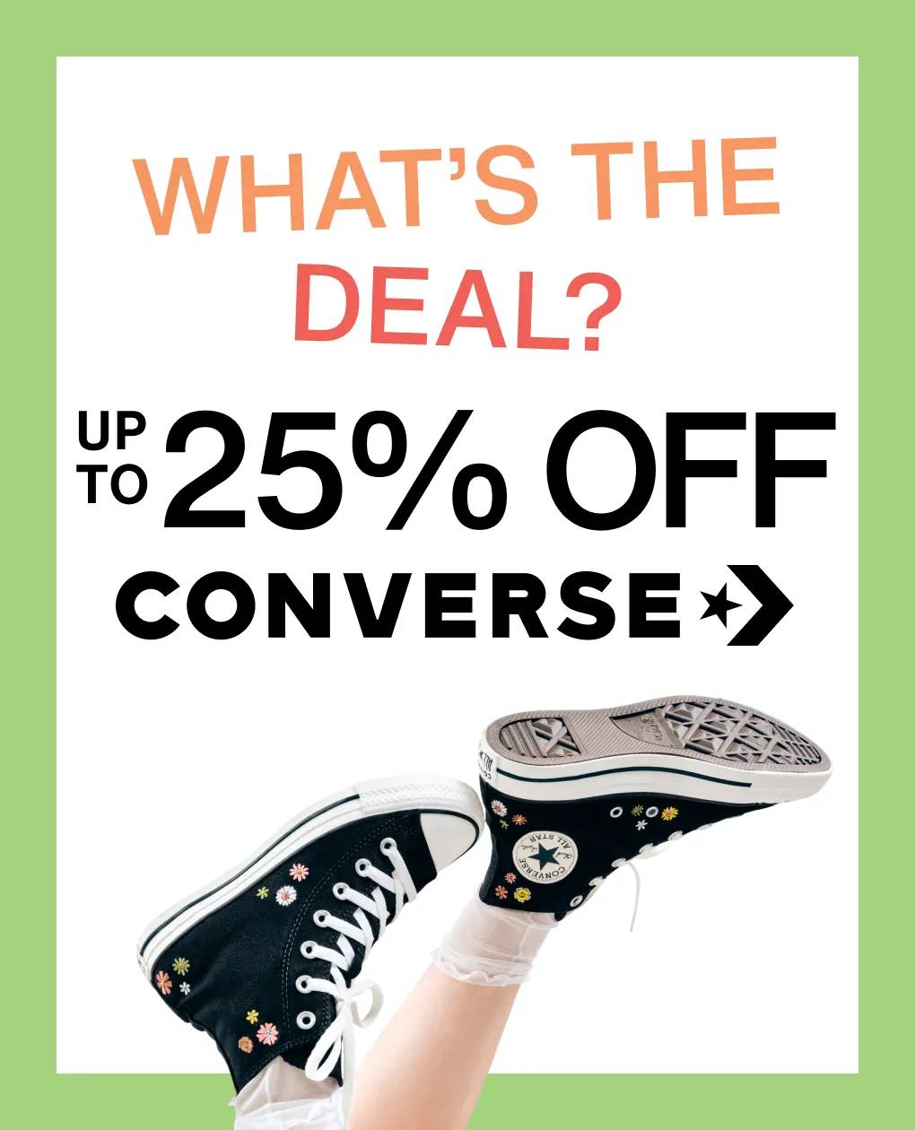 Shop up to 25% off converse