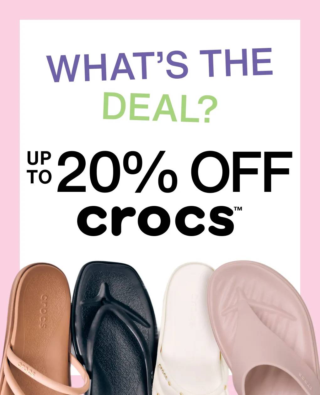 Up to 25% off Crocs with code:CROCS25