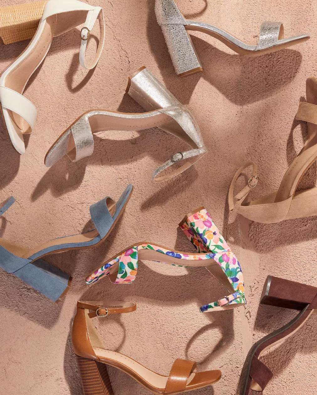 Featuring an assortment of colored heels.