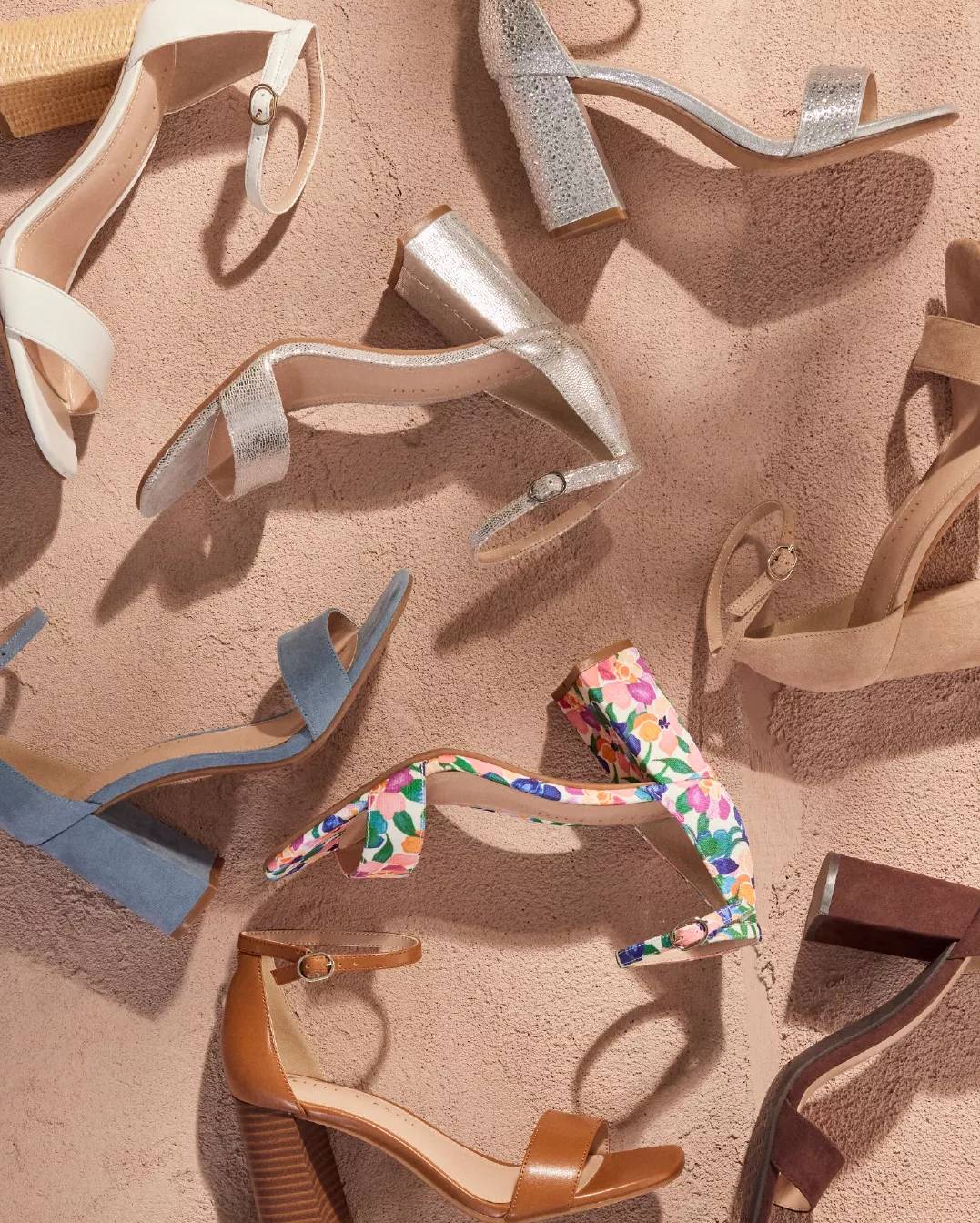 Featuring an assortment of colored heels.