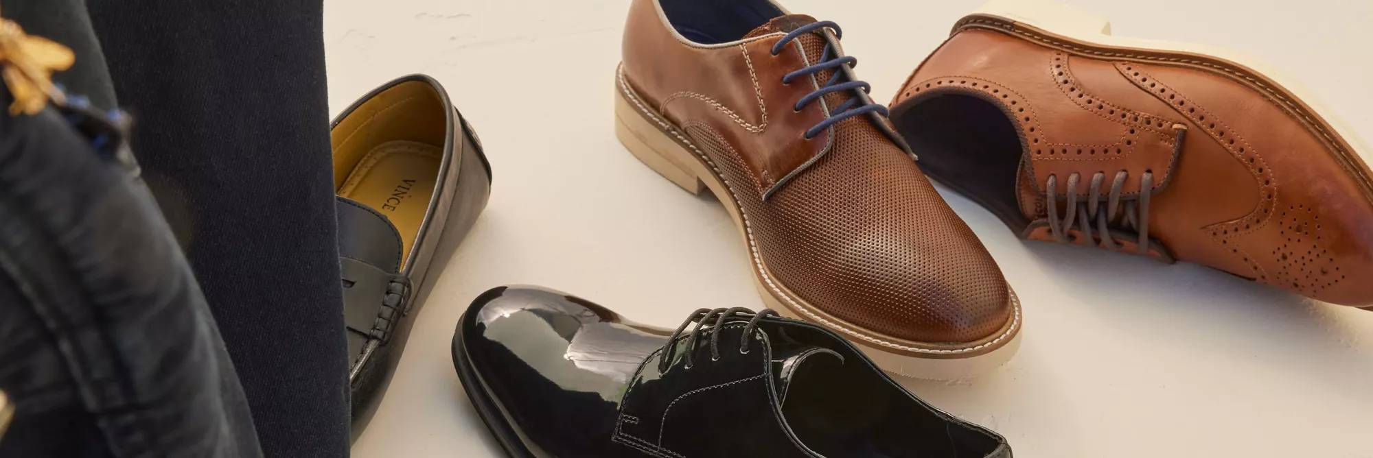 Featuring an assortment of men's dress shoes.