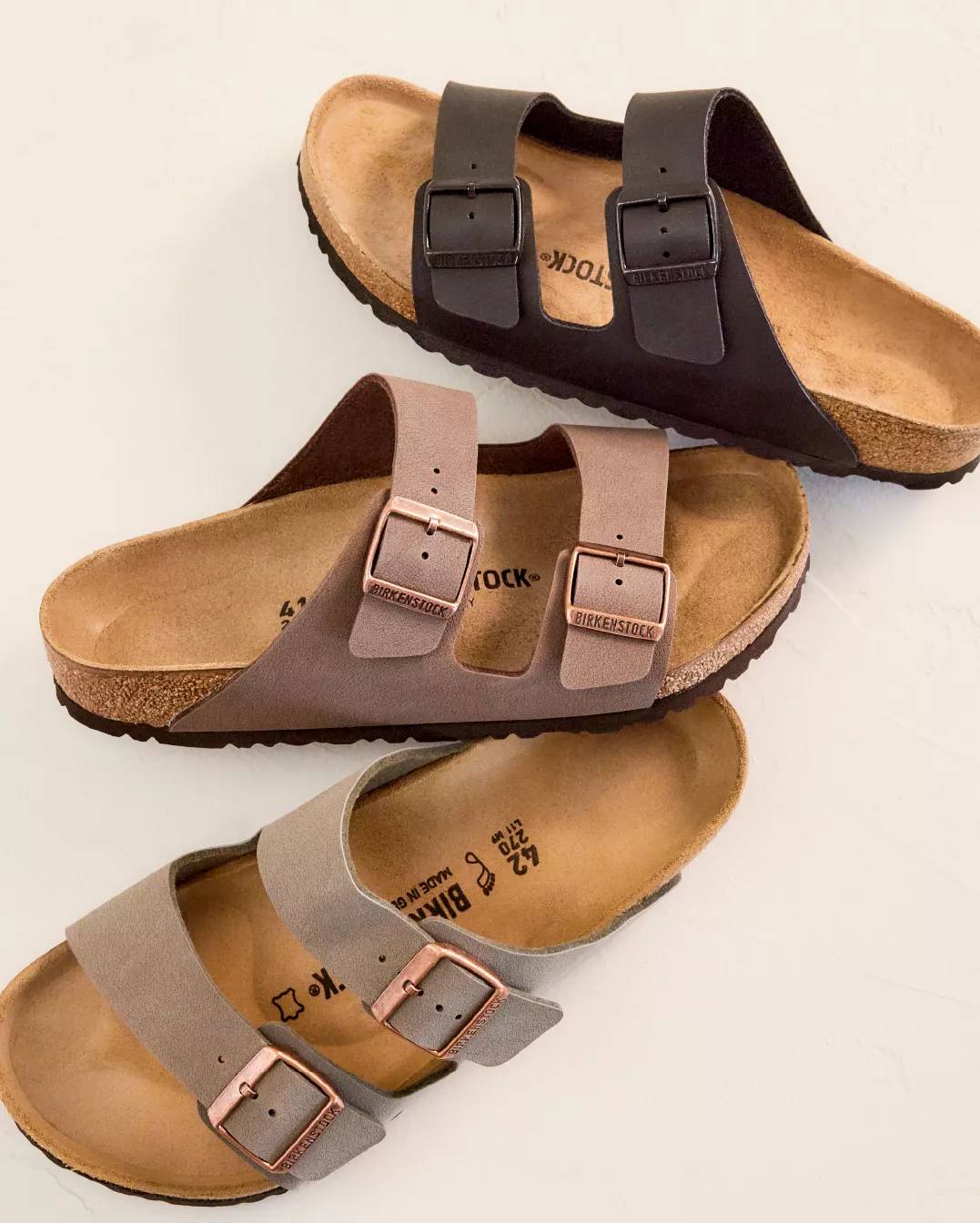 Various two-strap sandals