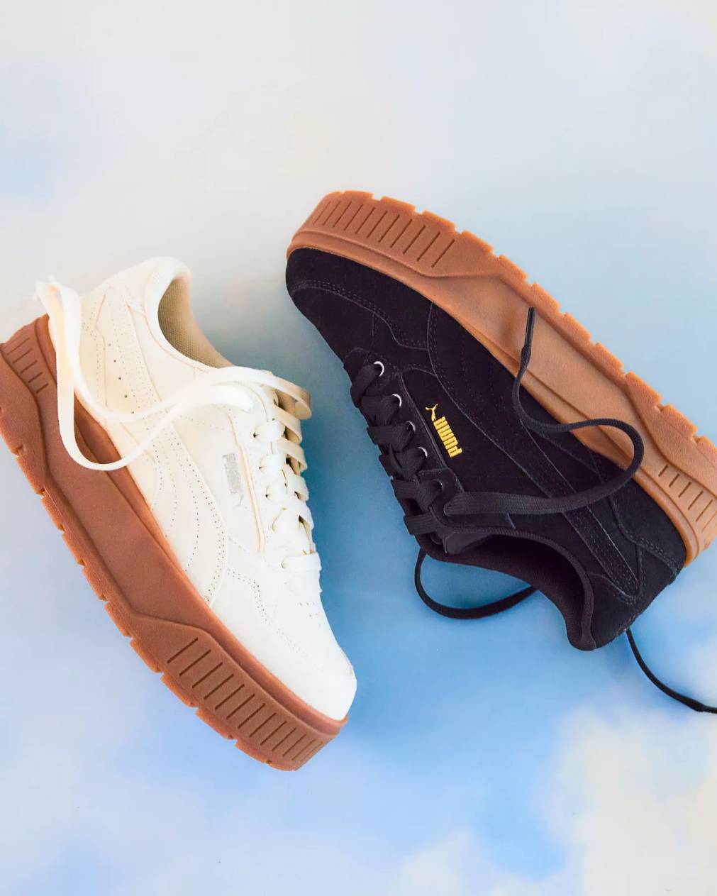 Two Puma platform sneakers