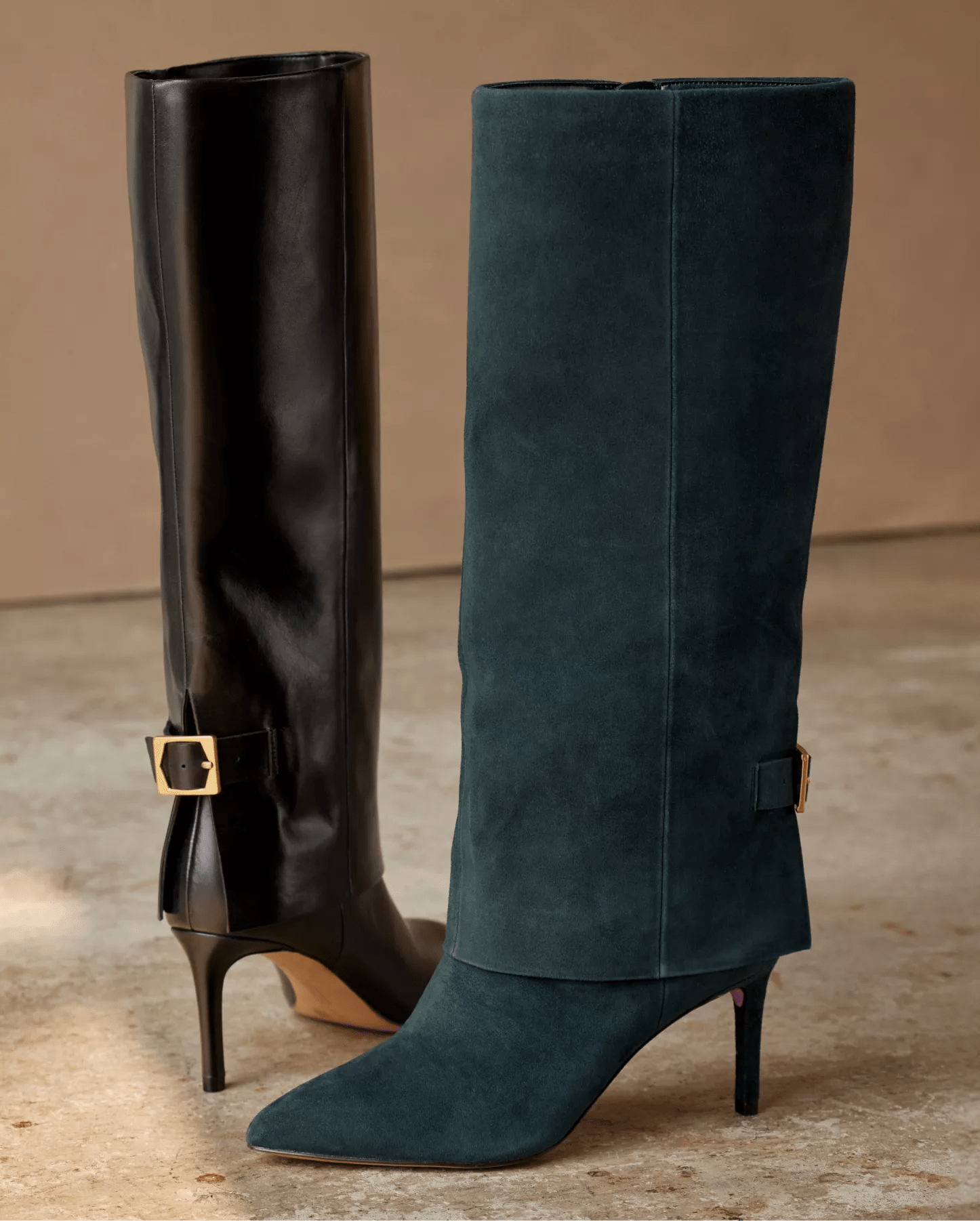 Two women's tall boots
